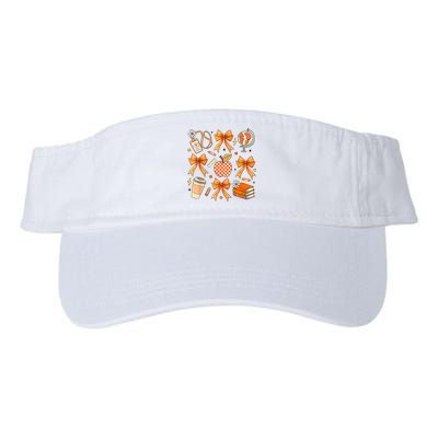 Coquette Teacher Game Day Fall Autumn Book Coffee Valucap Bio-Washed Visor