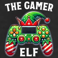 Christmas The Gamer Elf Video Gaming 7 Panel Mesh Trucker Snapback Hat