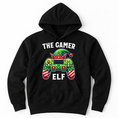 Christmas The Gamer Elf Video Gaming Hoodie
