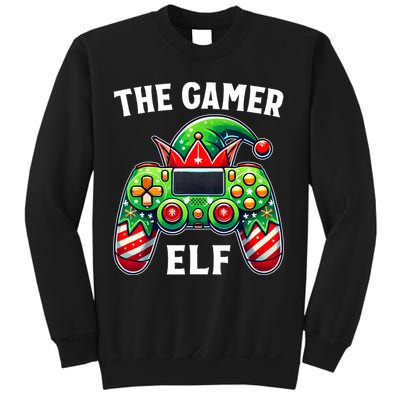 Christmas The Gamer Elf Video Gaming Sweatshirt