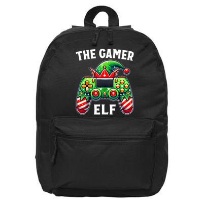 Christmas The Gamer Elf Video Gaming 16 in Basic Backpack