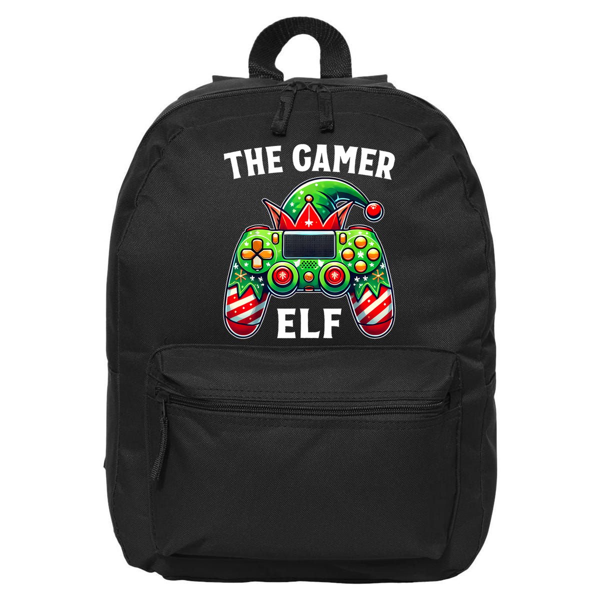 Christmas The Gamer Elf Video Gaming 16 in Basic Backpack