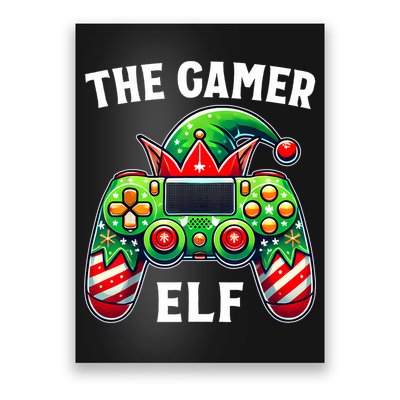 Christmas The Gamer Elf Video Gaming Poster