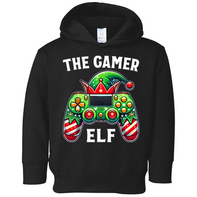 Christmas The Gamer Elf Video Gaming Toddler Hoodie