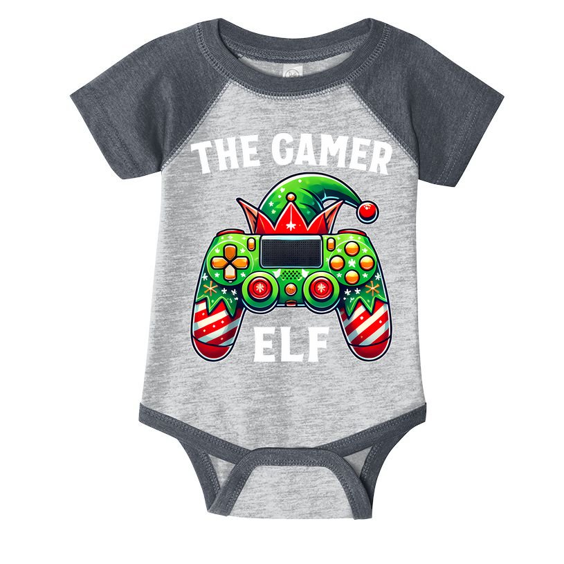 Christmas The Gamer Elf Video Gaming Infant Baby Jersey Bodysuit