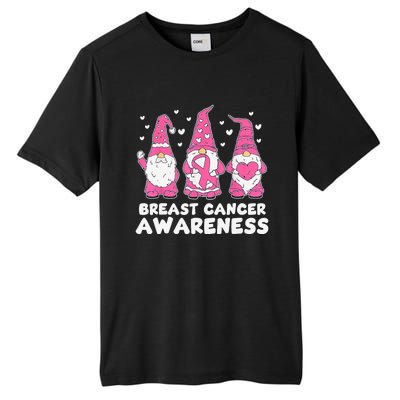 Cute Three Gnomes Pink Ribbon Breast Cancer Awareness Tall Fusion ChromaSoft Performance T-Shirt