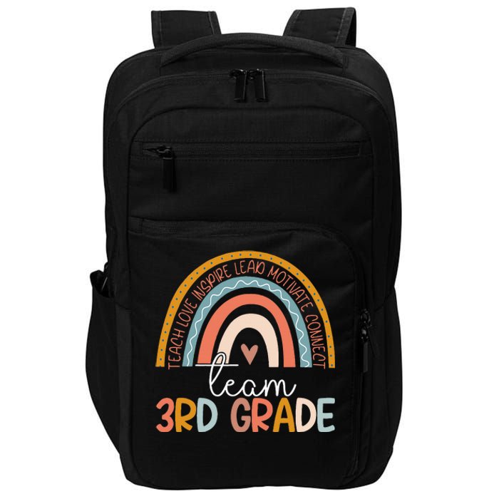 Cute Third Grade Teacher Boho Rainbow Team 3rd Grade Impact Tech Backpack