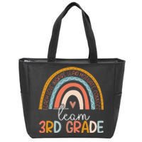 Cute Third Grade Teacher Boho Rainbow Team 3rd Grade Zip Tote Bag