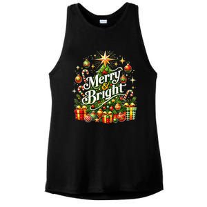 Christmas Tree & Gifts – Holiday Joy Ladies PosiCharge Tri-Blend Wicking Tank