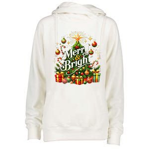 Christmas Tree & Gifts – Holiday Joy Womens Funnel Neck Pullover Hood