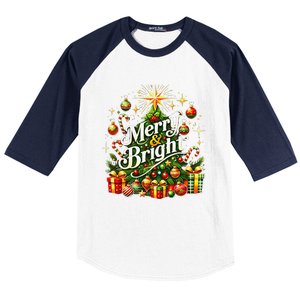 Christmas Tree & Gifts – Holiday Joy Baseball Sleeve Shirt