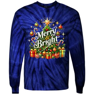 Christmas Tree & Gifts – Holiday Joy Tie-Dye Long Sleeve Shirt