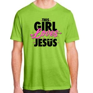 Cute This Girl Loves Jesus Adult ChromaSoft Performance T-Shirt