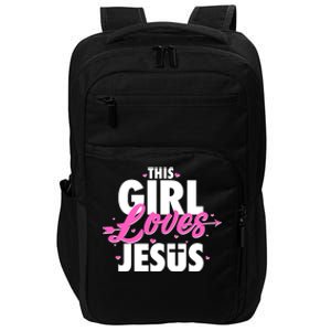 Cute This Girl Loves Jesus Impact Tech Backpack