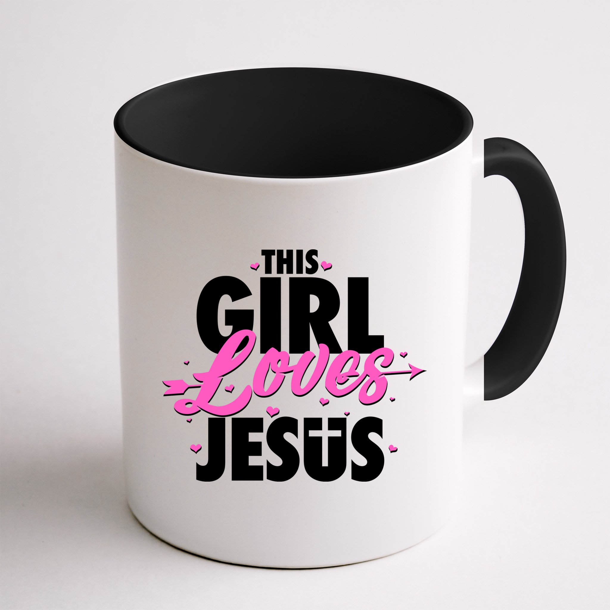 Cute This Girl Loves Jesus Mug