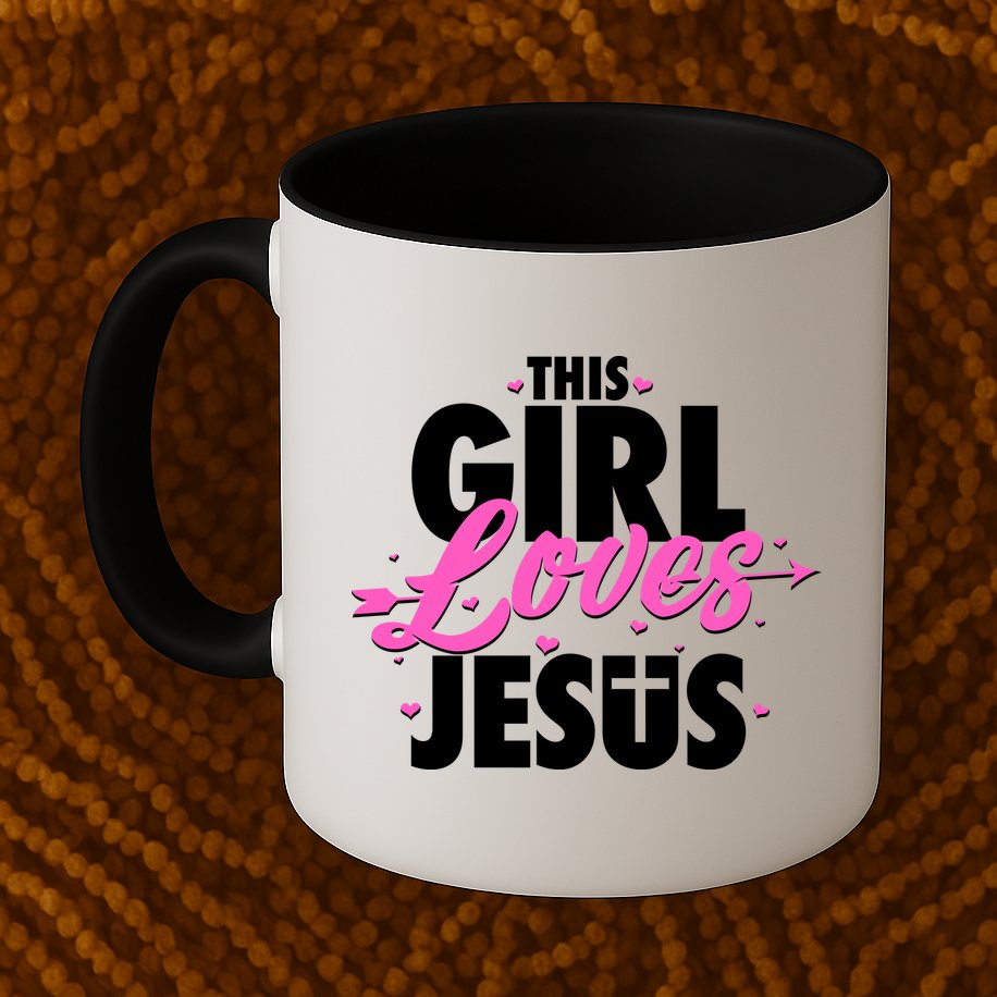 Cute This Girl Loves Jesus Mug