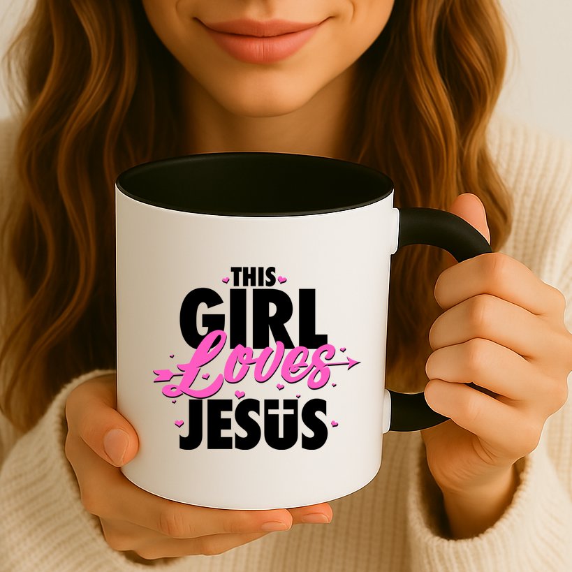 Cute This Girl Loves Jesus Mug