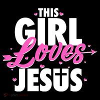 Cute This Girl Loves Jesus Poster