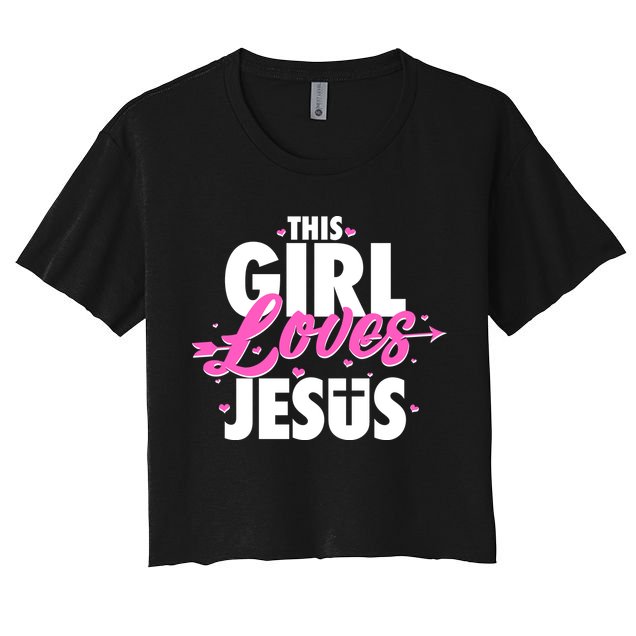 Cute This Girl Loves Jesus Crop Top