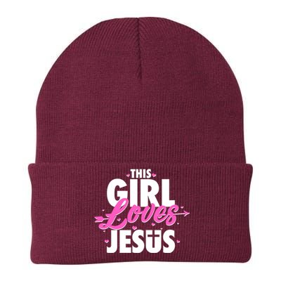 Cute This Girl Loves Jesus Knit Cap Winter Beanie