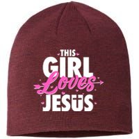 Cute This Girl Loves Jesus Sustainable Beanie