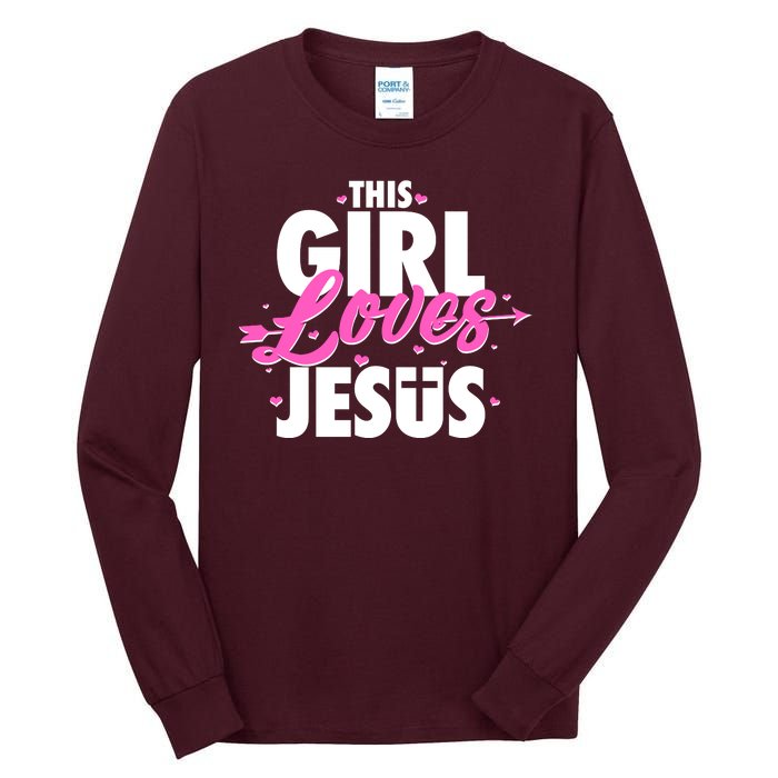 Cute This Girl Loves Jesus Tall Long Sleeve T-Shirt