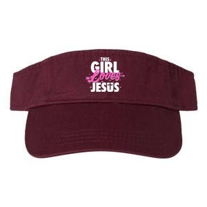 Cute This Girl Loves Jesus Valucap Bio-Washed Visor