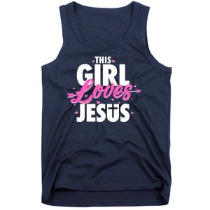 Cute This Girl Loves Jesus Tank Top