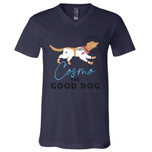 Cosmo The Good Dog Rocket Lylla Floor & Teefs Space Dog V-Neck T-Shirt