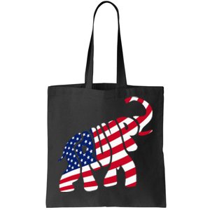 Cute Trump Gift Proud American Flag Elephant Tote Bag