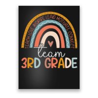 Cute Third Grade Teacher Boho Rainbow Team 3rd Grade Poster