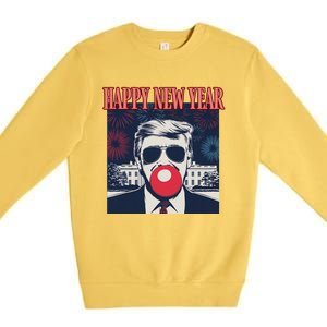 Cute Trump Happy New Year 2025 DaddyS Home Inauguration Premium Crewneck Sweatshirt