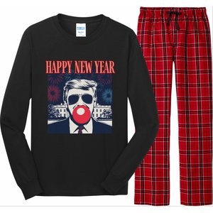 Cute Trump Happy New Year 2025 DaddyS Home Inauguration Long Sleeve Pajama Set