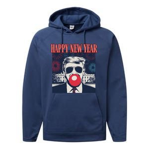 Cute Trump Happy New Year 2025 DaddyS Home Inauguration Performance Fleece Hoodie