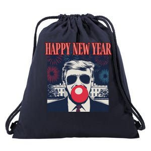 Cute Trump Happy New Year 2025 DaddyS Home Inauguration Drawstring Bag