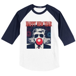 Cute Trump Happy New Year 2025 DaddyS Home Inauguration Baseball Sleeve Shirt