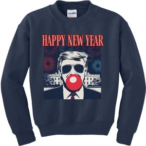 Cute Trump Happy New Year 2025 DaddyS Home Inauguration Kids Sweatshirt