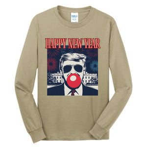 Cute Trump Happy New Year 2025 DaddyS Home Inauguration Tall Long Sleeve T-Shirt