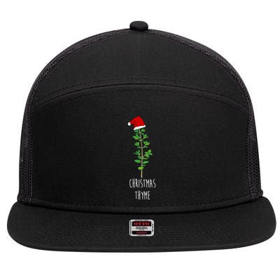 Christmas Thyme Holiday 7 Panel Mesh Trucker Snapback Hat