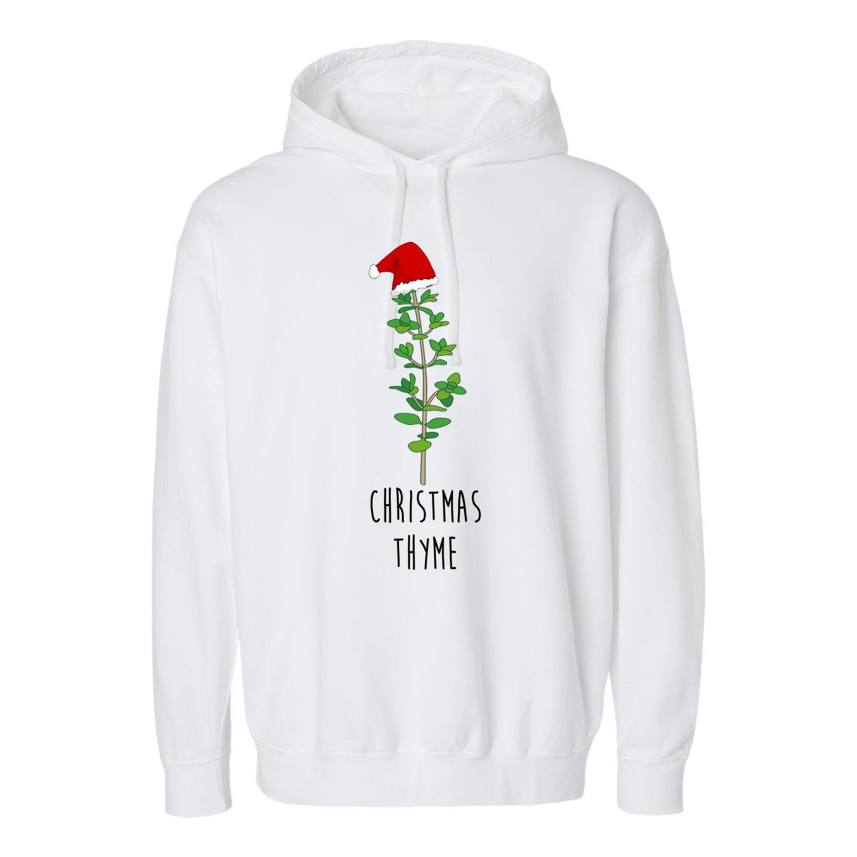 Christmas Thyme Holiday Garment-Dyed Fleece Hoodie