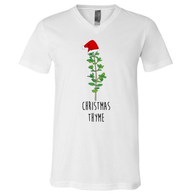 Christmas Thyme Holiday V-Neck T-Shirt