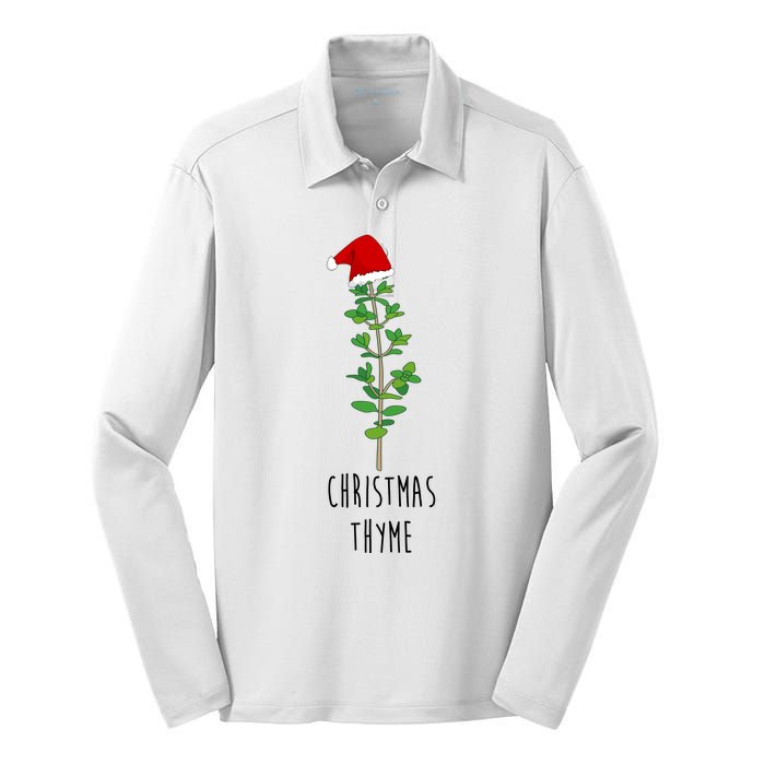 Christmas Thyme Holiday Silk Touch Performance Long Sleeve Polo