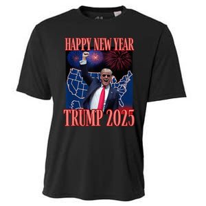 Cute Trump Happy New Year 2025 45 47 Outlaw Won Sarcasm Cooling Performance Crew T-Shirt