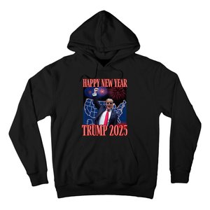 Cute Trump Happy New Year 2025 45 47 Outlaw Won Sarcasm Hoodie