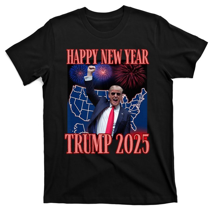 Cute Trump Happy New Year 2025 45 47 Outlaw Won Sarcasm T-Shirt