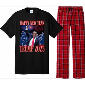 Cute Trump Happy New Year 2025 45 47 Outlaw Won Sarcasm Pajama Set