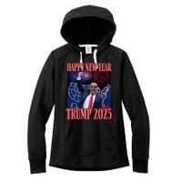 Cute Trump Happy New Year 2025 45 47 Outlaw Won Sarcasm Women's Fleece Hoodie