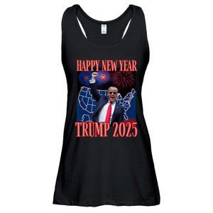 Cute Trump Happy New Year 2025 45 47 Outlaw Won Sarcasm Ladies Essential Flowy Tank