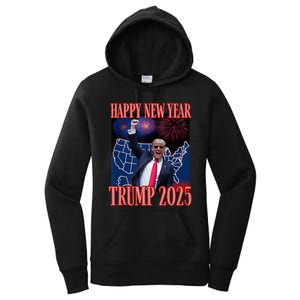 Cute Trump Happy New Year 2025 45 47 Outlaw Won Sarcasm Women's Pullover Hoodie