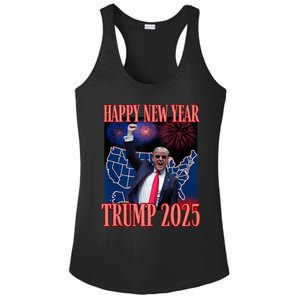 Cute Trump Happy New Year 2025 45 47 Outlaw Won Sarcasm Ladies PosiCharge Competitor Racerback Tank